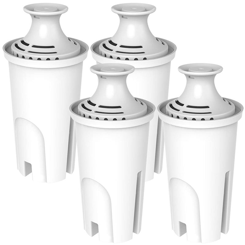 HiWater Hiwater Replacement for Brita Filters Pitchers Dispensers NSF 42 Certified Pitcher Water Filter Compatiable with Brita Classic OB03 Mavea 107007 35557 and More Pack of 4 
