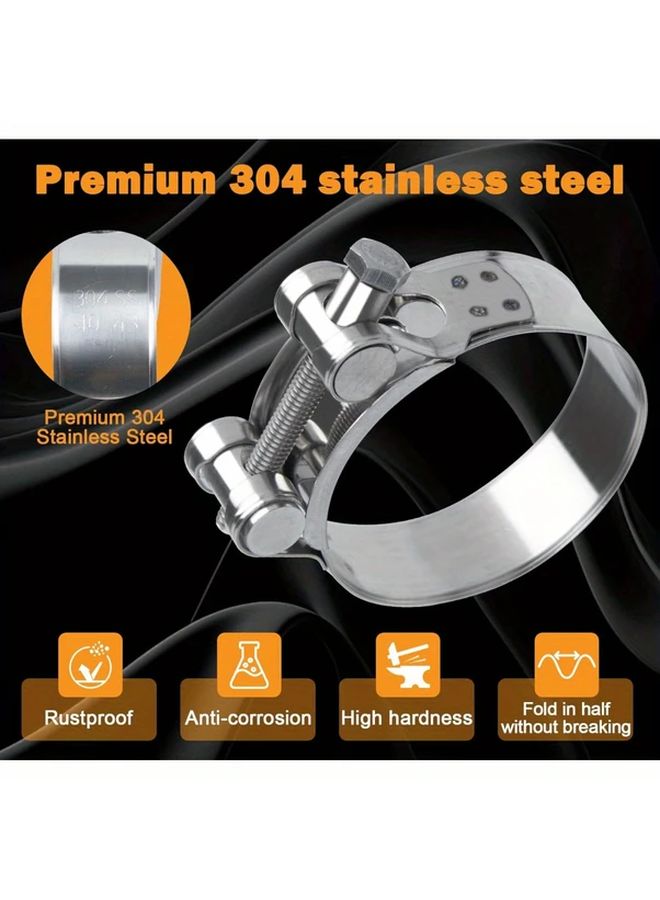 4Pcs Stainless Steel Hose Clamp Set 40 43mm For Pool Washing Machine Garden - Image 5