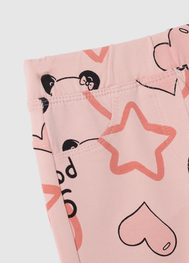 Ovs BABY GIRL COTTON STRETCH PINK TREGGINGS