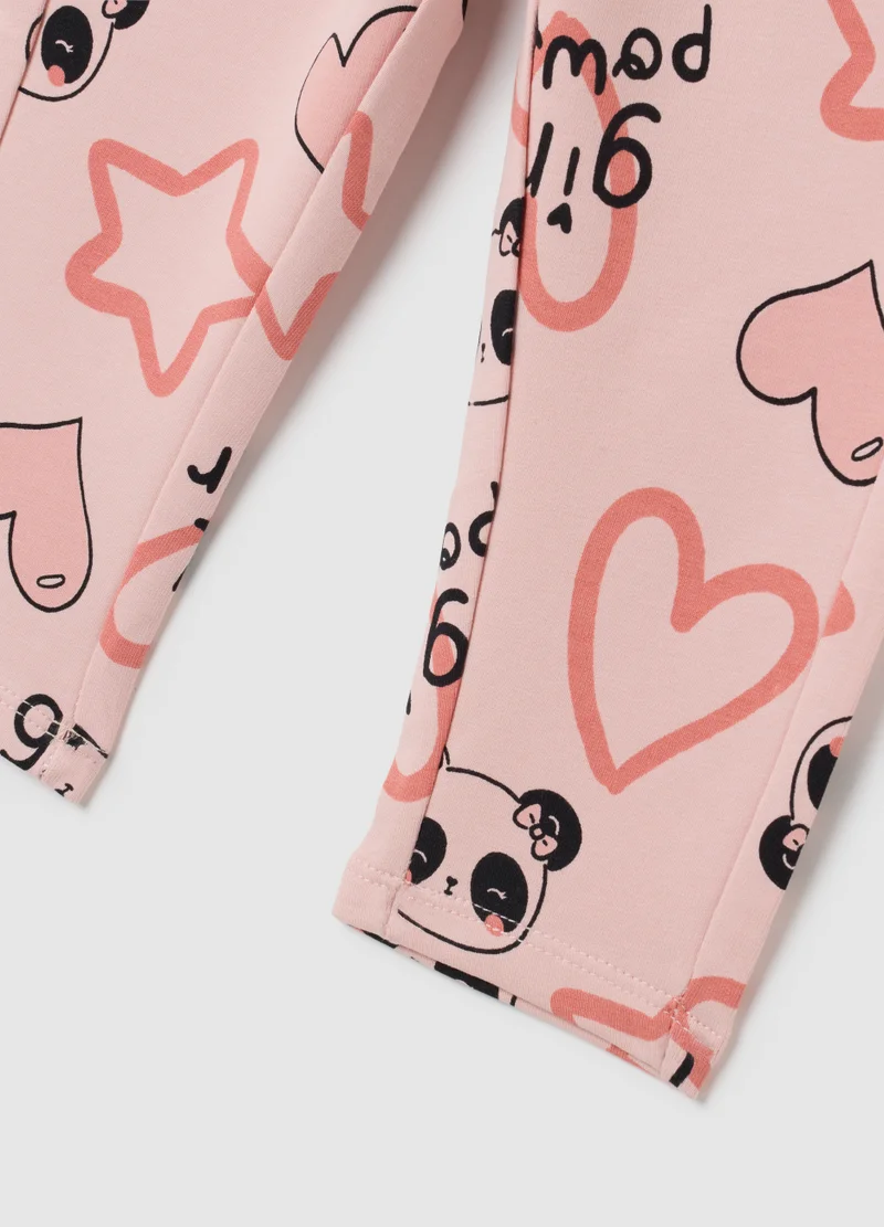 Ovs BABY GIRL COTTON STRETCH PINK TREGGINGS