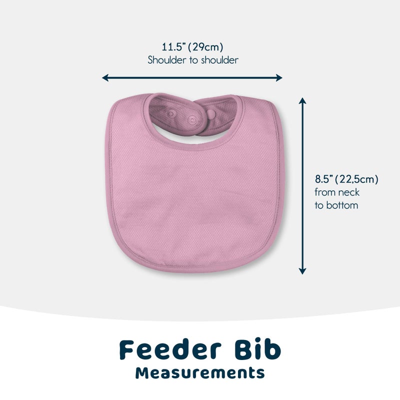 Tiny Twinkle Baby Feeding Bibs 8 Pack - Waterproof and Absorbent Infant Drool and Feeding Baby Bibs (Girl Set 8-Pack) - Image 4