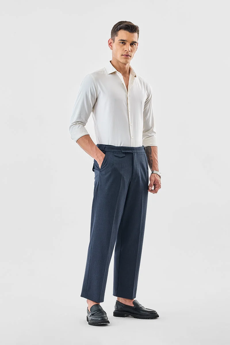 سنيتش Cream Textured Long Sleeve Slim Fit Formal Luxe Shirt