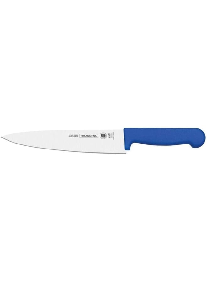 TRAMONTINA Professional Meat Knife – 8-Inch Stainless Steel Blade with Blue Textured Polypropylene Handle – Sharp & Long-Lasting - Image 2