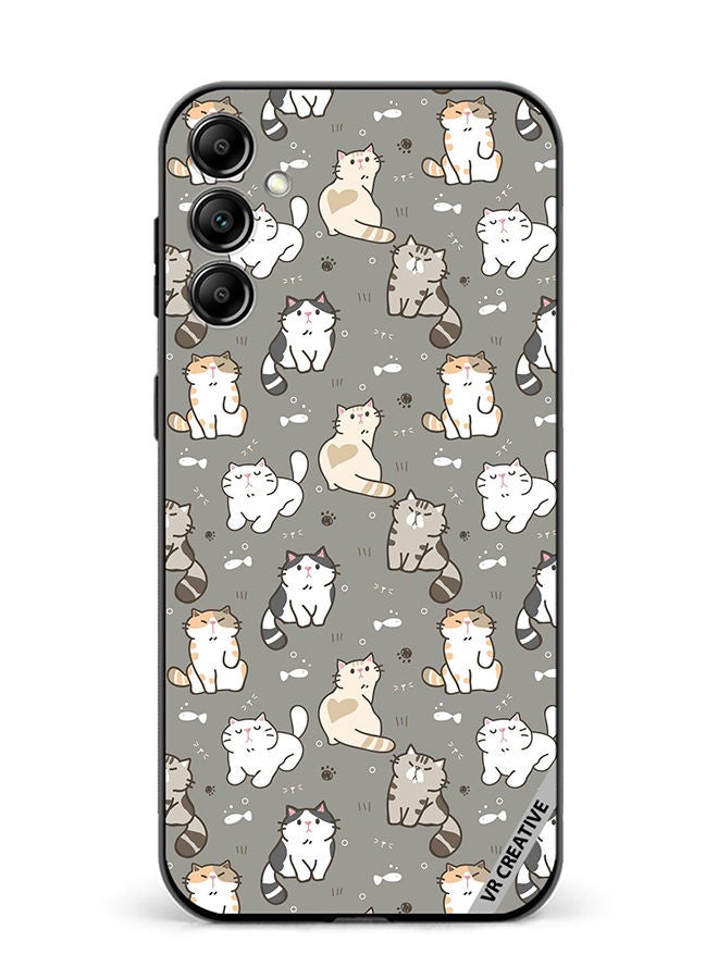 VR CREATIVE Protective Case Cover For Samsung Galaxy A34 Cat Pattern Design Multicolour - Image 1