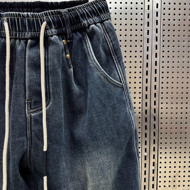 Unisex Classic Denim Jeans Loose Fit Daily Outdoor Wear - Image 3