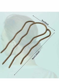 Y&D Hair Fork Clip, Stick Side Comb Hairpin Bun Updo Sticks Alloy 4 Prong Pins Clips Grips for Women Styling Tool Accessories, 6 Pieces, 87 mm ( Bronze Color )  - Image 4