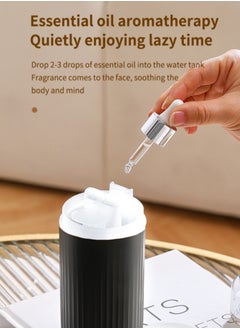 Lullaxx Lullaxx Car Aromatherapy Diffuser - 100ml USB-Powered Ultrasonic Essential Oil Humidifier with Cool Mist, 7-Color LED Lighting for Cars, Home & Office (Black)  - Image 3