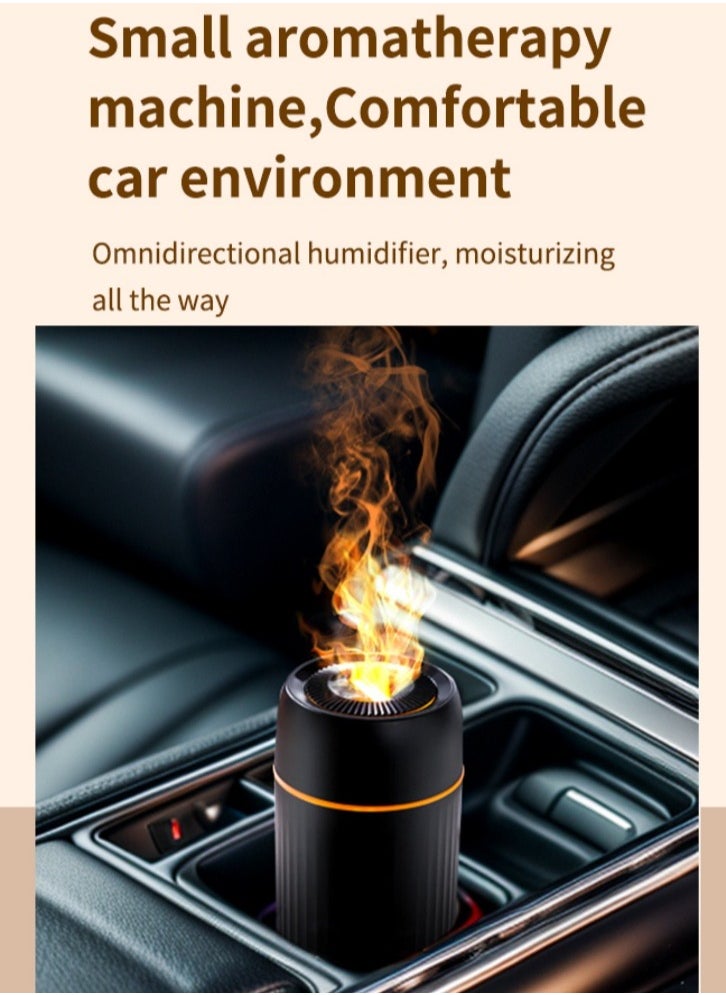 Lullaxx - Lullaxx Car Aromatherapy Diffuser - 100ml USB-Powered Ultrasonic Essential Oil Humidifier with Cool Mist, 7-Color LED Lighting for Cars, Home & Office (Black) - Image 1