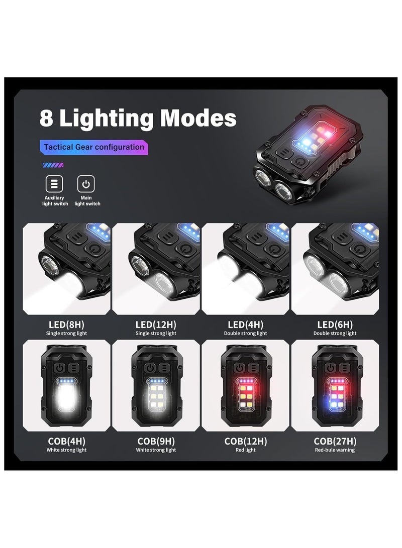 Mini Keychain EDC Flashlight Rechargeable, 1000 High Lumens Super Bright Flash Lights Small Portable Tactical Pocket Torch with Magnet  Clip, 8 Modes,USB C Ipx65 Waterproof - Image 2