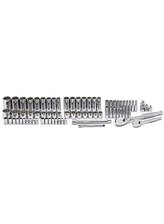 GearWrench 76 Pc. 1 4" And 3 8" Drive 12 Pt. Standard And Deep Mechanics Tool Set Sae Metric 80948 - Image 3