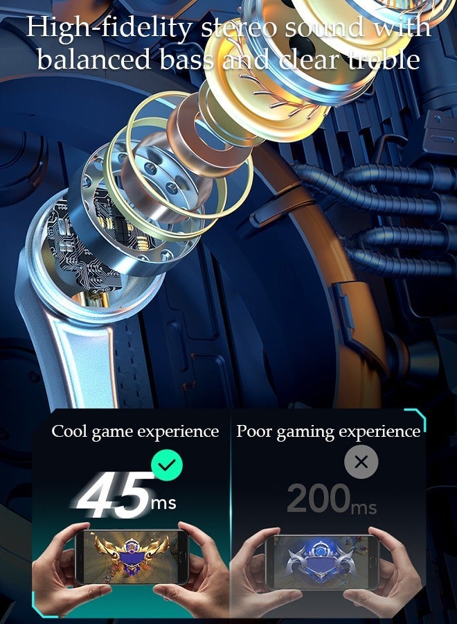 DUNISO Bluetooth Headphones Wireless Earbuds Wireless Charging Case Sports Ear buds with Bluetooth Version 5.3 Type-C Charging Port Premium Deep Bass Waterproof In-Ear Earphones for IOS and Android - Image 5