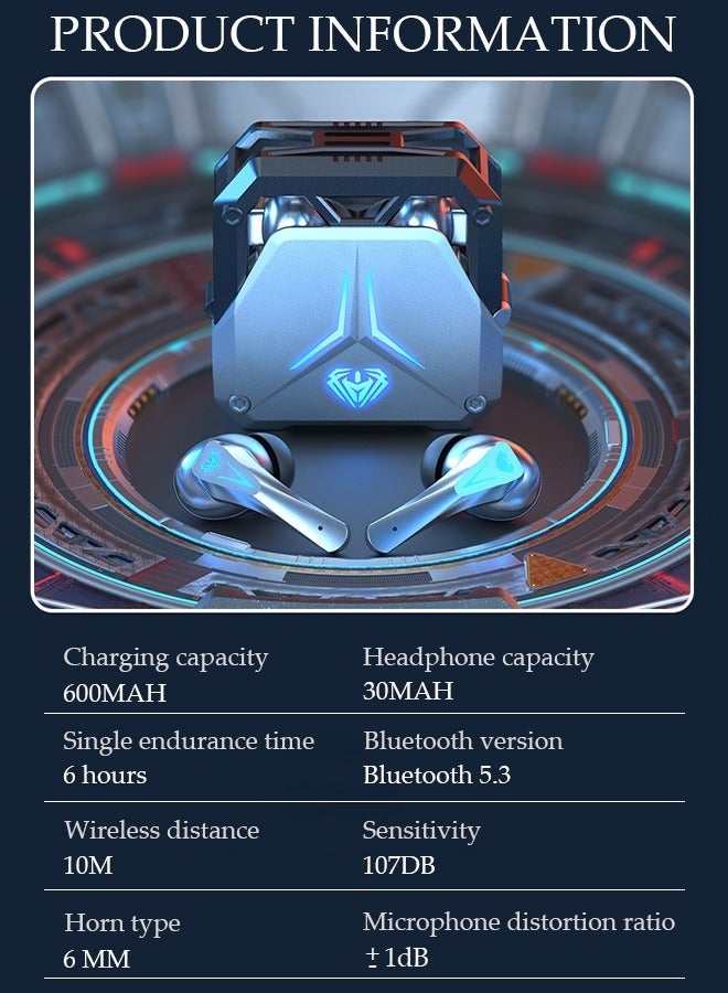 DUNISO Bluetooth Headphones Wireless Earbuds Wireless Charging Case Sports Ear buds with Bluetooth Version 5.3 Type-C Charging Port Premium Deep Bass Waterproof In-Ear Earphones for IOS and Android - Image 4