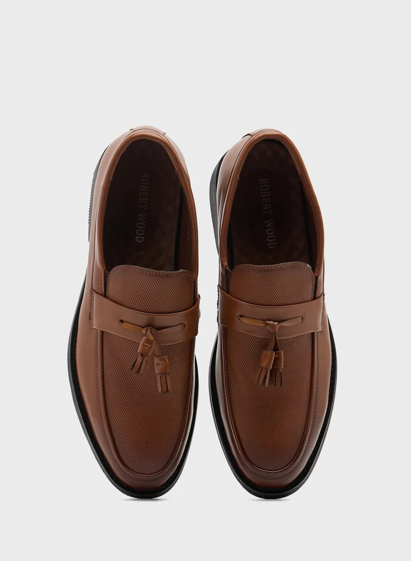 Robert Wood Tassle Detail Formal Slip Ons