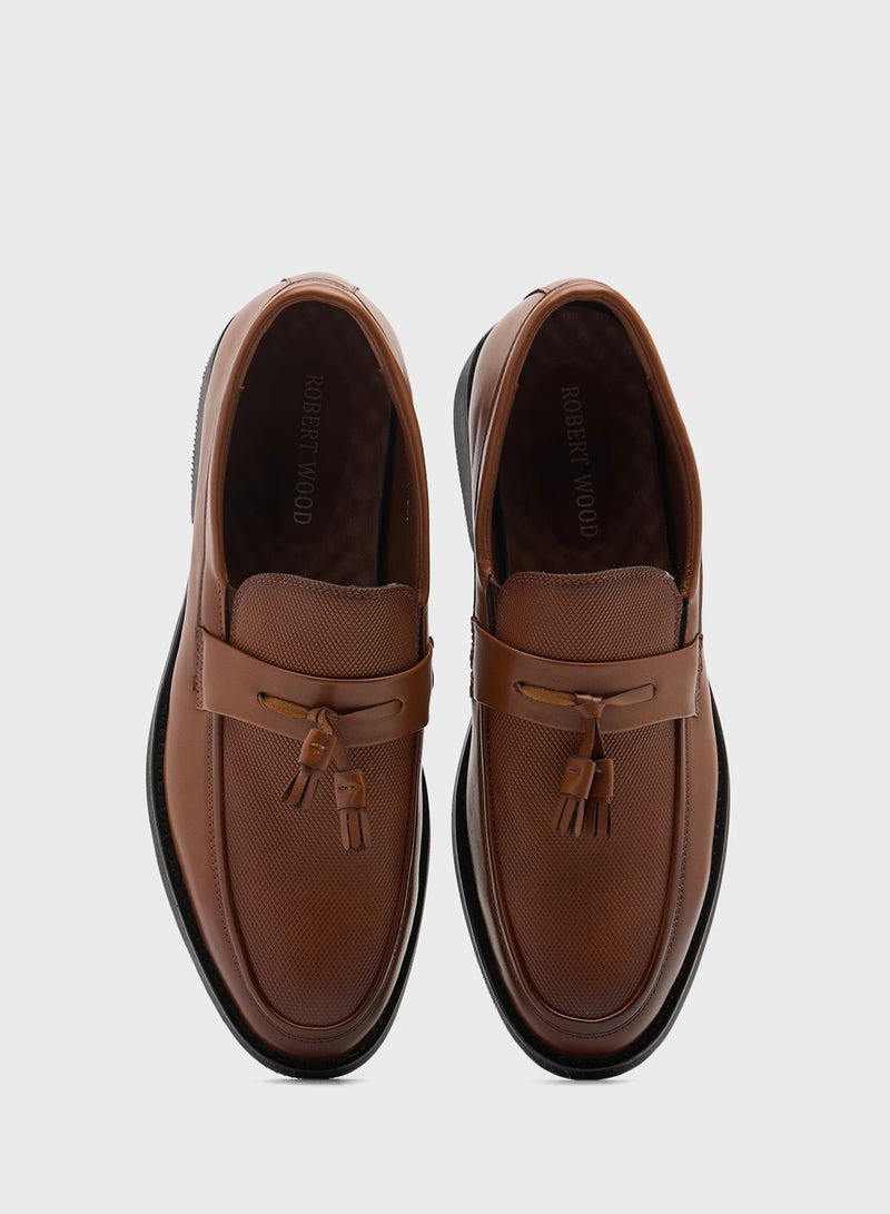 Robert Wood Tassle Detail Formal Slip Ons - Image 4