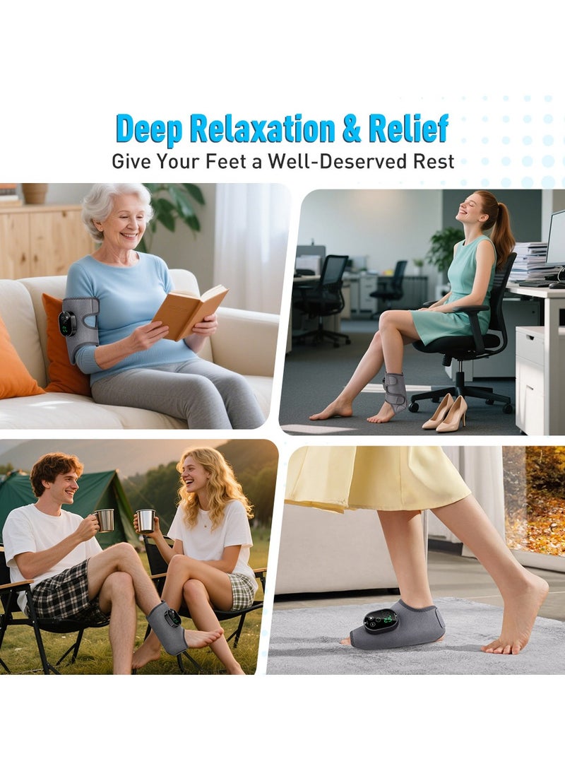 Electrothermal ankle massager Multi-speed heat + vibration massage ankle joint relaxation god left and right foot universal home office sports recovery - Image 2