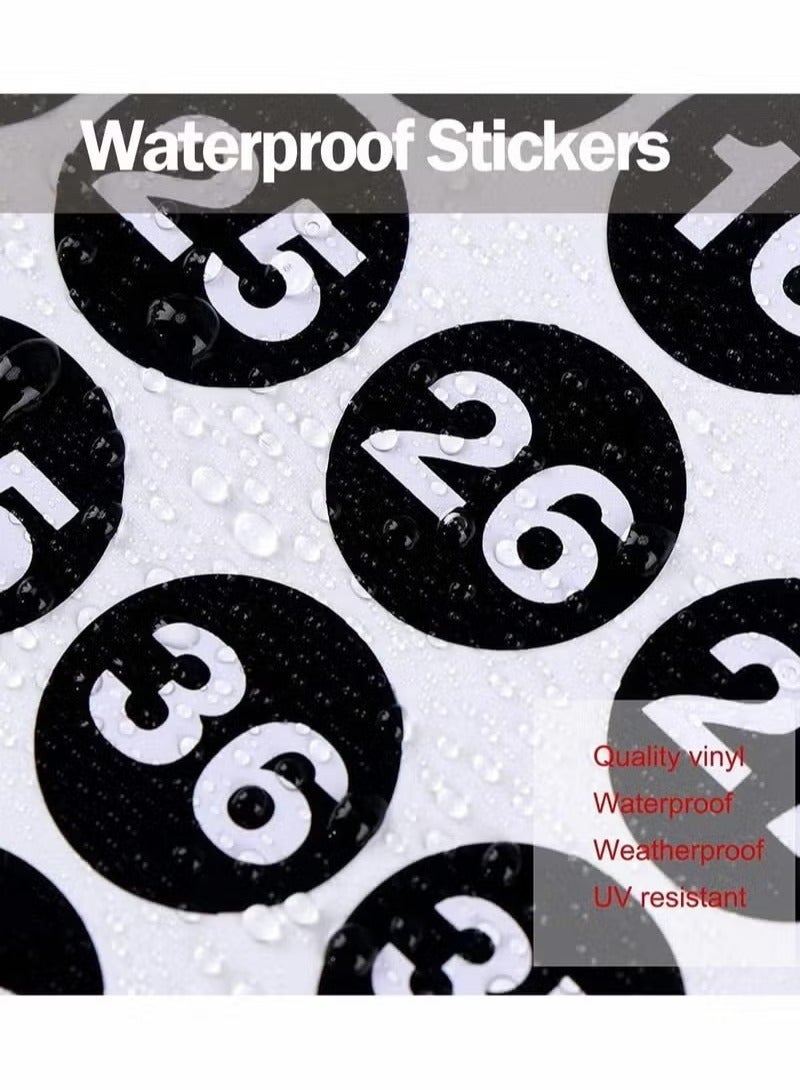 Number Stickers, Consecutive Number Stickers (1-50) 2.54cm Number Labels Waterproof Self-Adhesive Universal Label for Indoor Outdoor Daily Storage Uses (10 Sheets) - Image 5