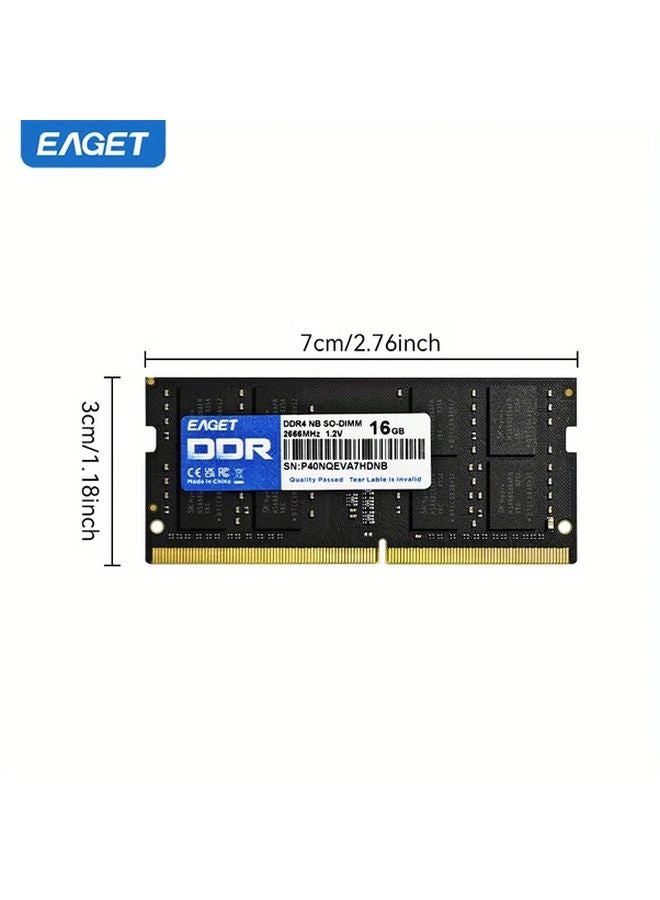 ذاكرة RAM لابتوب Eaget 16GB 2666MHz DDR4 SODIMM منخفضة الجهد Intel AMD Notebook - Image 3