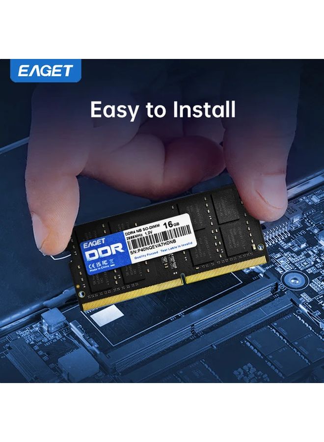 ذاكرة RAM لابتوب Eaget 16GB 2666MHz DDR4 SODIMM منخفضة الجهد Intel AMD Notebook - Image 2