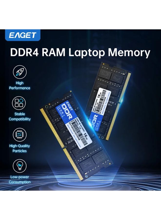 ذاكرة RAM لابتوب Eaget 16GB 2666MHz DDR4 SODIMM منخفضة الجهد Intel AMD Notebook - Image 4