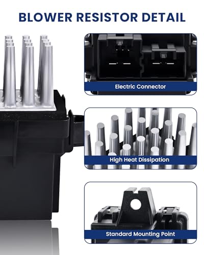 PANNUOSCS Blower Motor Resistor Compatible with Select 2007-2013 Chevy Silverado Suburban Tahoe Camaro Equinox/GMC Sierra Yukon/Buick/Cadillac/Dodge/Chrysler/Opel Replace#15141283 13598134 - Image 3