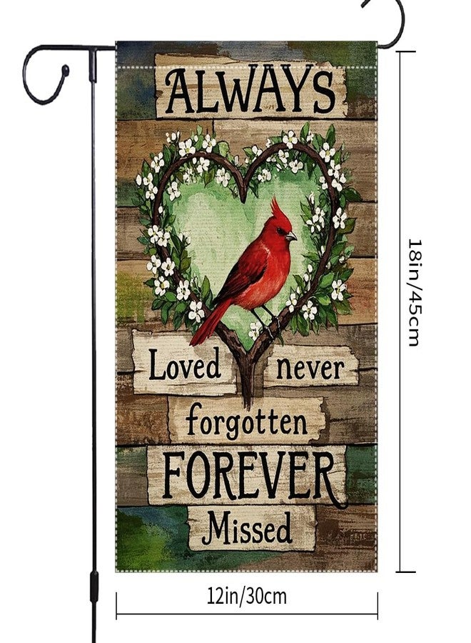 RMXJKIIU God Bless American Cardinal Spring Summer Garden Flag Memorial Day Garden Flags 12x18 Inch Double Sided Small Burlap Farmhouse Home Decor Home Lawn Yard Outdoor Decorations - Image 3