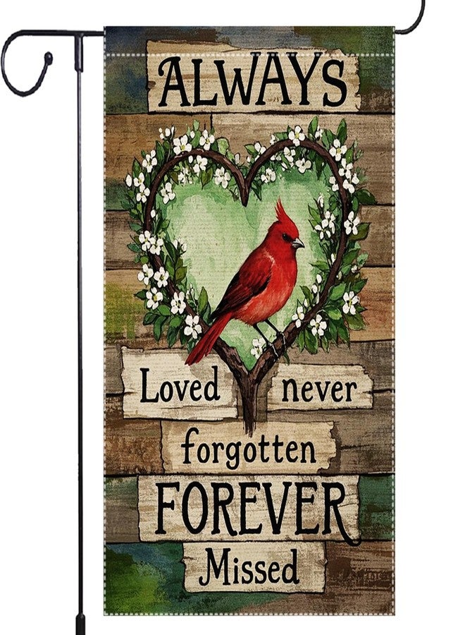 RMXJKIIU God Bless American Cardinal Spring Summer Garden Flag Memorial Day Garden Flags 12x18 Inch Double Sided Small Burlap Farmhouse Home Decor Home Lawn Yard Outdoor Decorations - Image 1