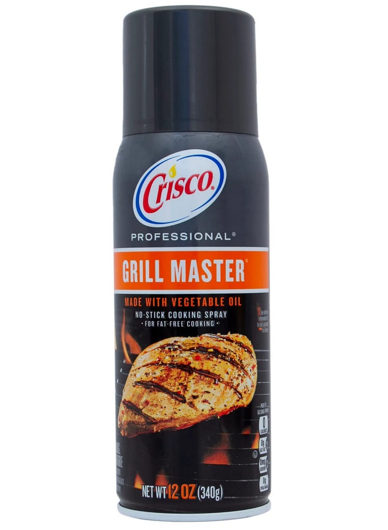 كريسكو بخاخ طهي غير لاصق من بروفيشنال جريل ماستر، مصنوع من زيت نباتي، 340 غرام - Image 2