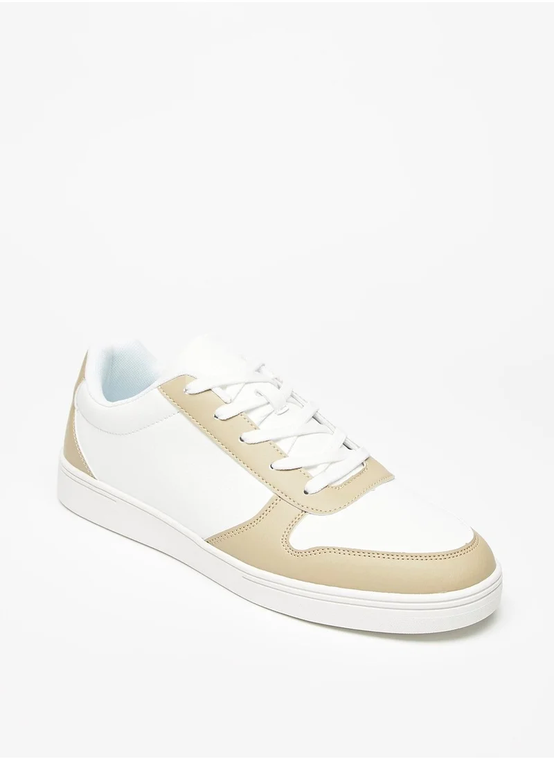 شو اكسبرس Panelled Sneakers with Lace Up Closure