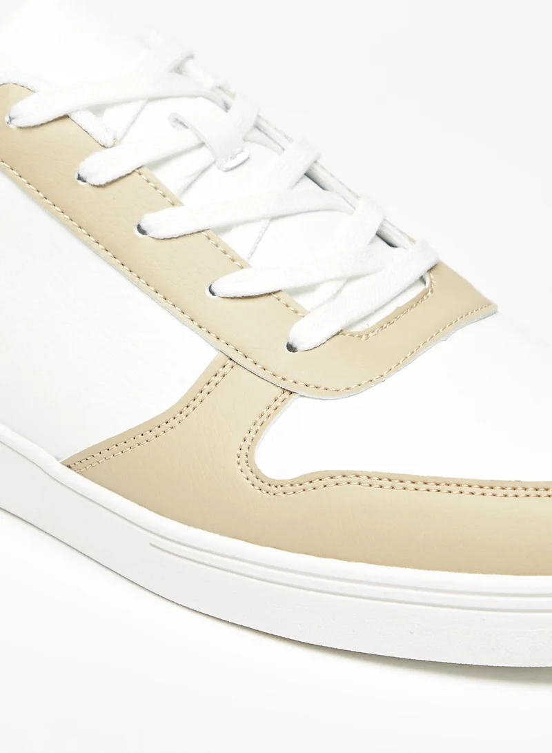 shoexpress Panelled Sneakers with Lace Up Closure