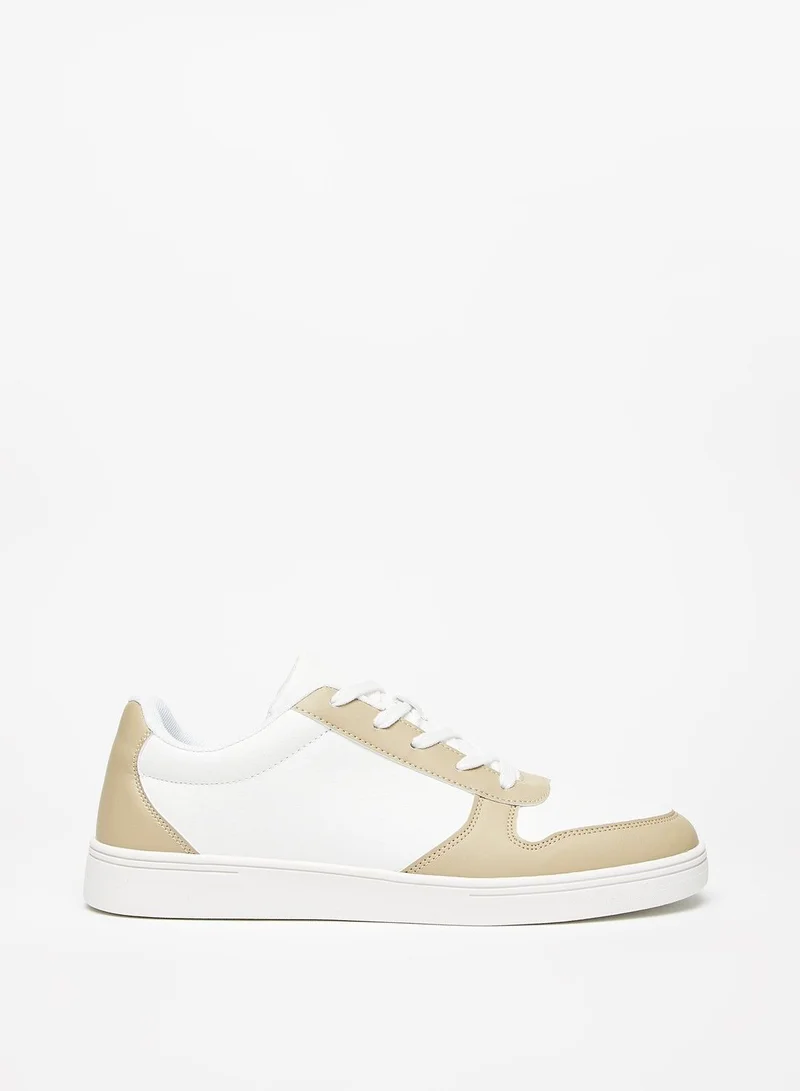 shoexpress Panelled Sneakers with Lace Up Closure