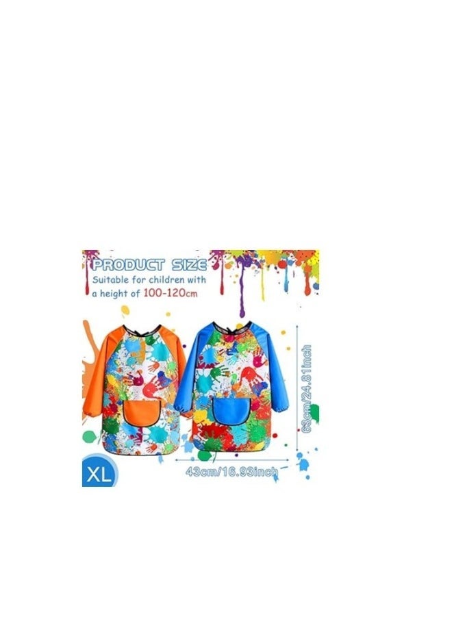 KidsArt Apron Childs Painting Smock Childrens Art Protective Clothing Waterproof Art Smock Reusable Kids Painting Apron Easy to Clean KidsApron Kid's Diy Attirefor Ages 7 12