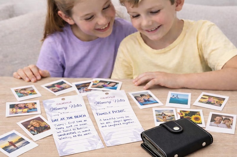 CALVILLE Mini Photo Album +2 Memory Notes Set, 2×3 Instant Film Storage, Compatible with Fujifilm Instax Mini Series Mini 12, Mini 11, Mini 9, Mini 8+, EVO & LiPlay, Kodak & Polaroid ZIP Printer Instant Photos - Image 2