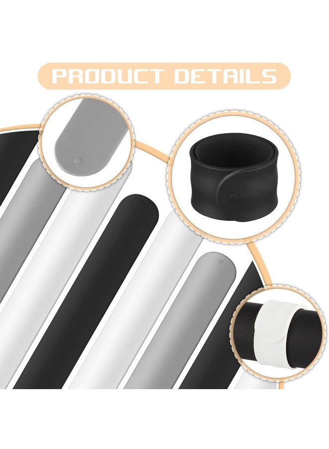Cunhill 9 Pieces Wrapping Paper Holder Silicone Paper Slap Bands Wrapping Paper Clamps Wrapping Paper Roll Clips For Home Storage Organization, White Black Grey - Image 4