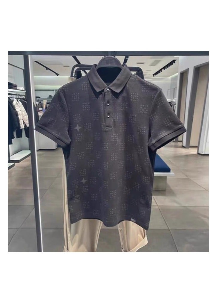 Men's Fashion Printed Casual Business Polo Shirt - Image 1