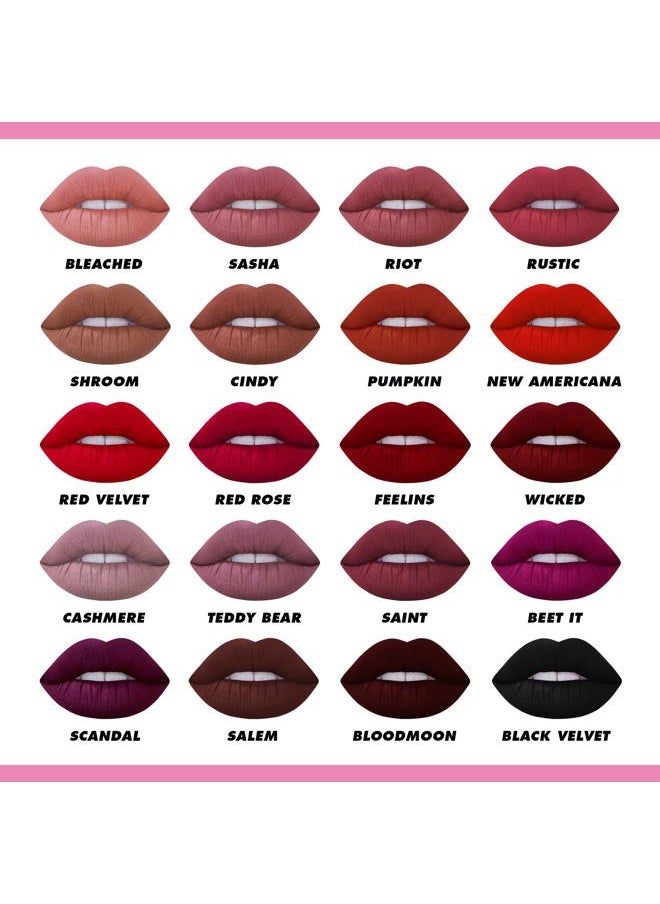 Lime Crime - Velvetines Liquid Matte Lipstick, Pumpkin (Brick Red) - Bold, Long Lasting Shades & Lip Lining - Stellar Color & High Comfort for All-Day Wear - Talc-Free & Paraben-Free - Image 1
