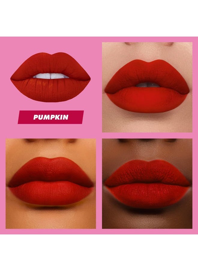 Lime Crime - Velvetines Liquid Matte Lipstick, Pumpkin (Brick Red) - Bold, Long Lasting Shades & Lip Lining - Stellar Color & High Comfort for All-Day Wear - Talc-Free & Paraben-Free - Image 1
