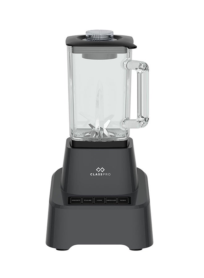 ClassPro خلاط زجاجي 1.6 لتر، مطحنة 0.3 لتر، 800 واط، أسود/رمادي - Image 1