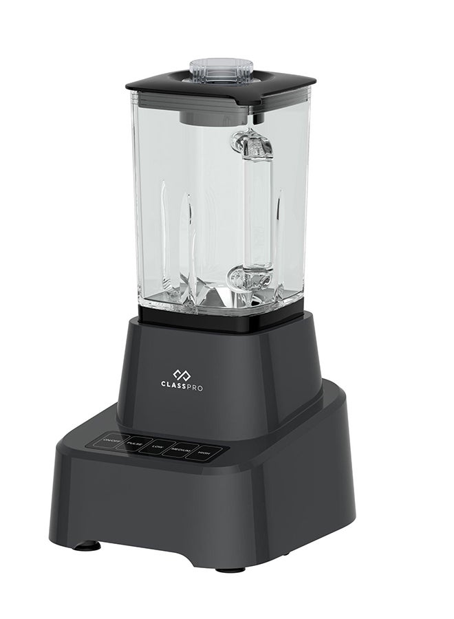 ClassPro خلاط زجاجي 1.6 لتر، مطحنة 0.3 لتر، 800 واط، أسود/رمادي - Image 2