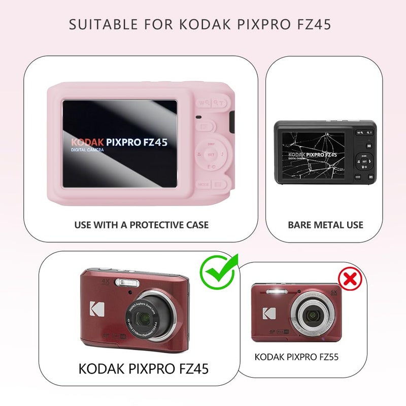 Tedubax Case for Kodak PIXPRO FZ45 Case, Soft Silicone for Kodak PIXPRO FZ45 - Anti-Scratch Slim Fit Lightweight Protective - Pink - Image 2
