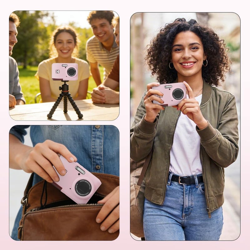 Tedubax Case for Kodak PIXPRO FZ45 Case, Soft Silicone for Kodak PIXPRO FZ45 - Anti-Scratch Slim Fit Lightweight Protective - Pink - Image 5