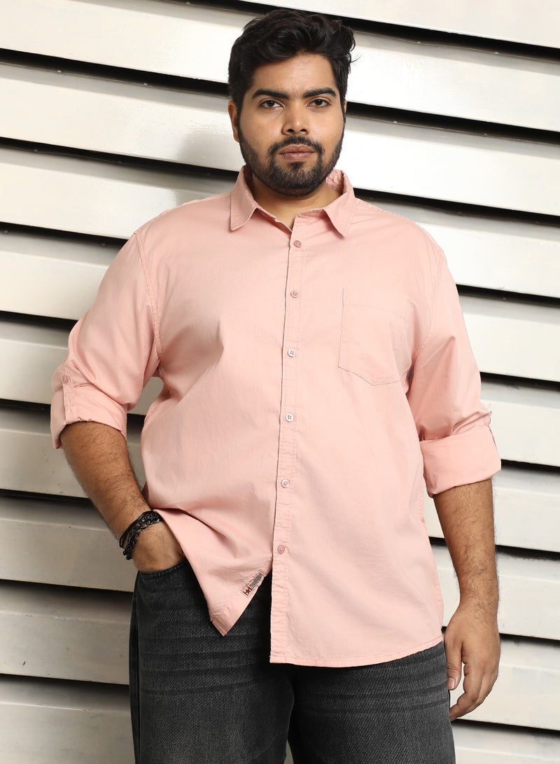 HIGH STAR Regular Fit Dusty Pink Casual Shirt for Men - Image 2