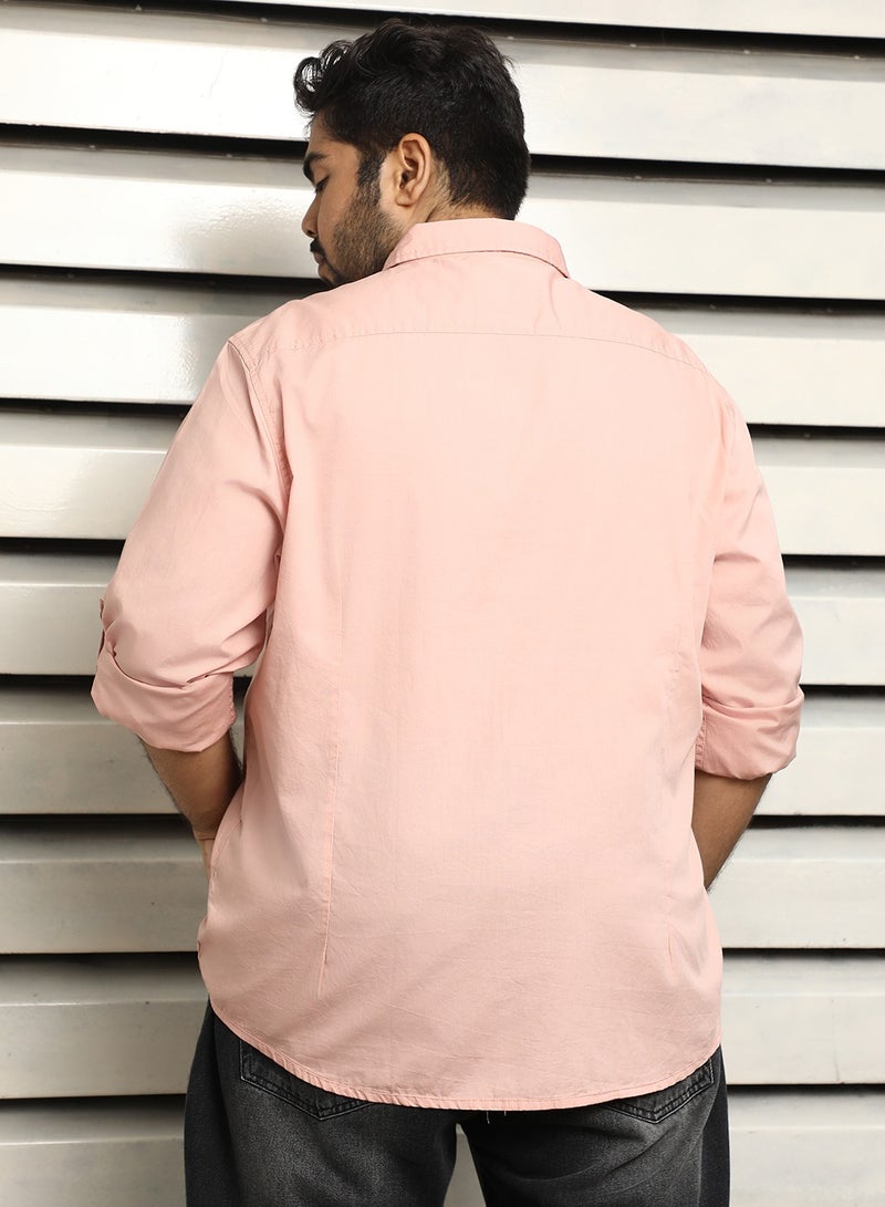 HIGH STAR Regular Fit Dusty Pink Casual Shirt for Men - Image 5
