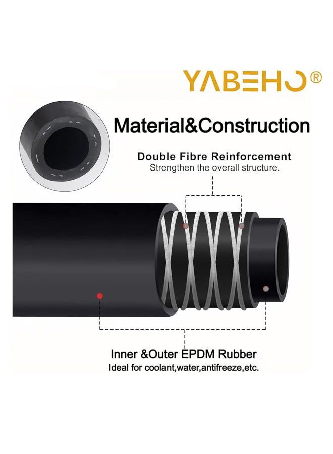 YaBeHo 28490 1/2" Safety Stripe Standard Straight Heater Hose-6' Length - Image 3