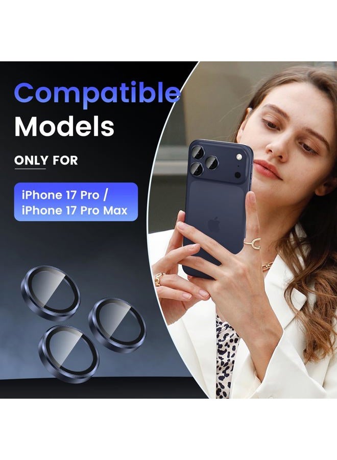 Tensea Camera Lens Protector Compatible for iPhone 17 Pro Max/17 Pro, Metal Aluminum Alloy Tempered Glass Cover Camera Screen Protector Accessories, Case Friendly - Image 2