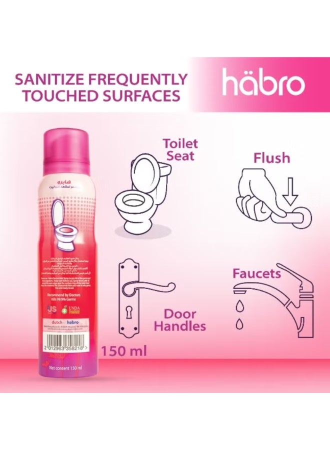 Habro Dutch & Anti-Bacterial Toilet Seat Sanitizer 150ml(Pack of 3) - Image 4