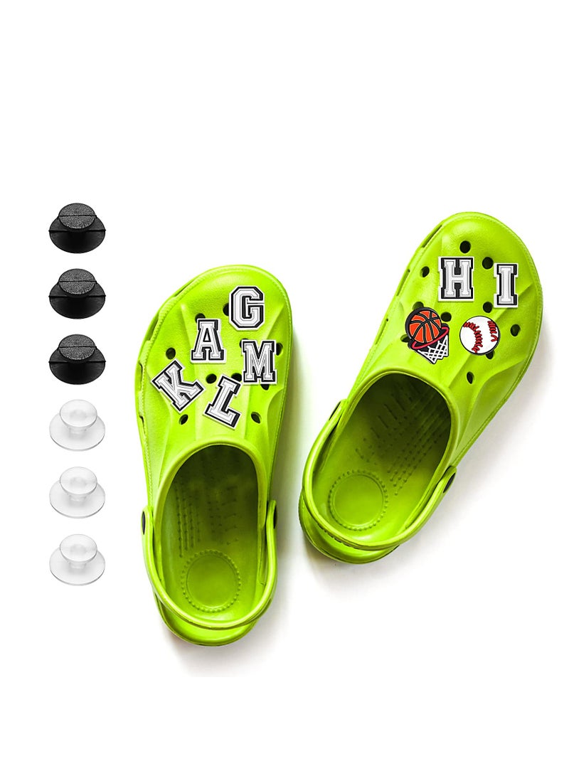 Excefore Charm Buttons 200 Pcs Buckle Plastic Button Accessories Shoe Buttons Fit for Flat Shoe Charms Wristband Charms DIY Decorations - Image 5