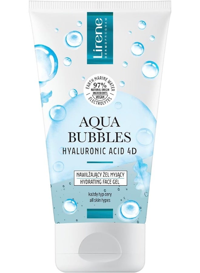 Aqua Bubbles Hyaluronic Acid 4D Hydrating Face Gel | For All Skin Types | 97% Natural Origin | 150Ml