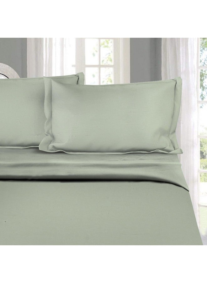 Naksh Bedsheet King Size Bed Cotton 210 TC Plain, Silver | 1 King Size Bedsheet Cotton (108 x 108 Inch) and 2 Pillow Covers - Image 5
