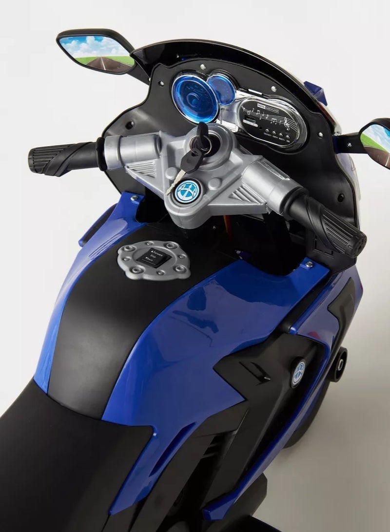 بيبي كارا دراجة نارية كهربائية للأطفال ١٢ فولت مزودة بإضاءة وموسيقى USB ومحركين، مناسبة للأعمار من ٣ إلى ٦ سنوات. - Image 4