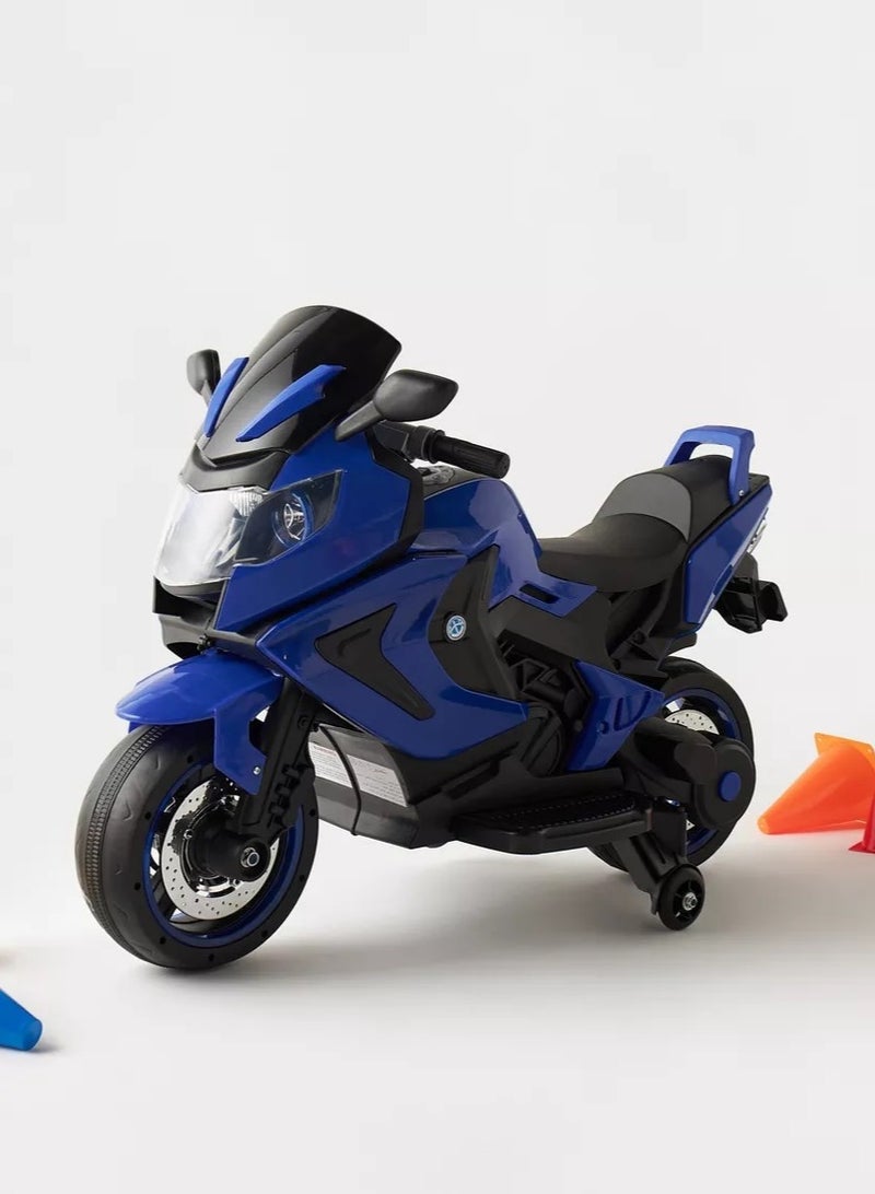 بيبي كارا دراجة نارية كهربائية للأطفال ١٢ فولت مزودة بإضاءة وموسيقى USB ومحركين، مناسبة للأعمار من ٣ إلى ٦ سنوات. - Image 2